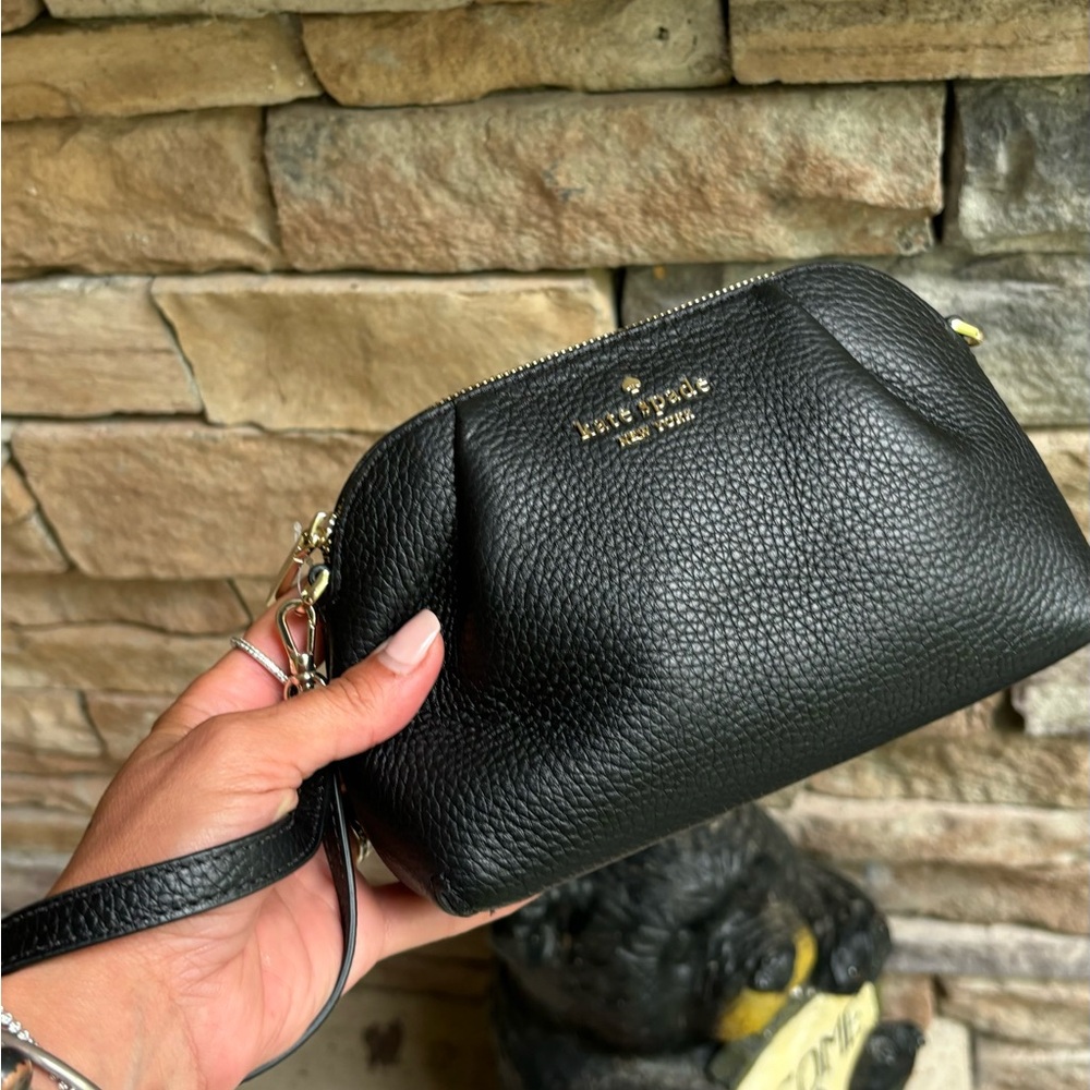 Authentic KATE SPADE Pebbled leather zip top Satchel/Wristel/crosby - Picture 11 of 15